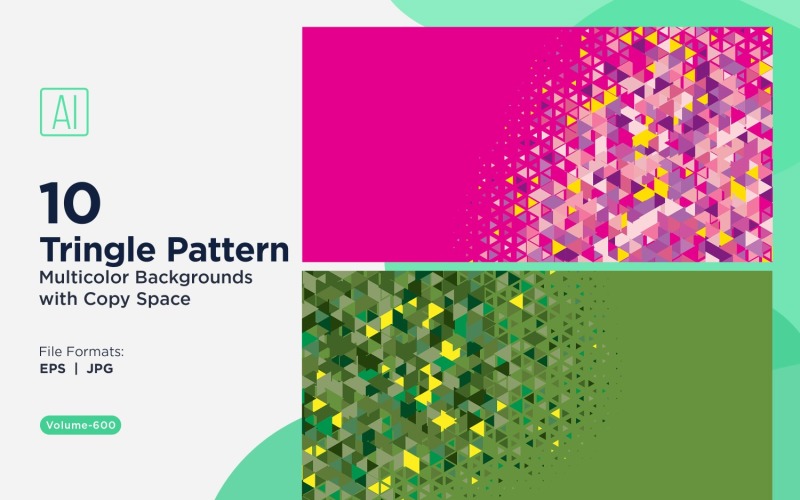 Bunte Dreiecke in verschiedenen Größen Vielseitiger Musterhintergrund 180