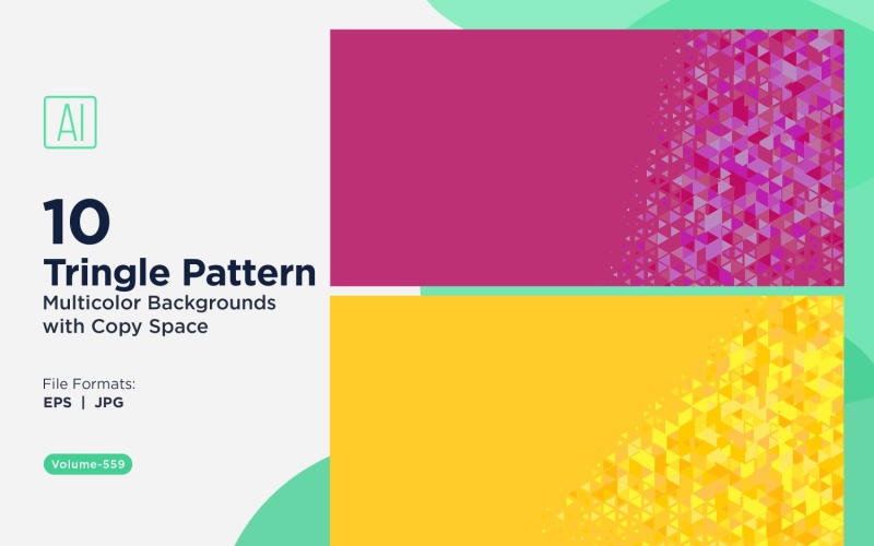 Çeşitli Boyutlarda Renkli Üçgenler Çok Yönlü Desen Arkaplanı 139
