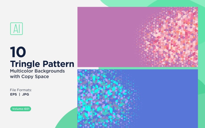 Çeşitli Boyutlarda Renkli Üçgenler Çok Yönlü Desen Arkaplanı 181
