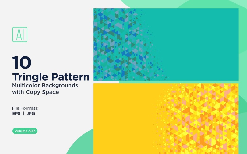 Färgglada trianglar i olika storlekar mångsidigt mönsterbakgrund 113