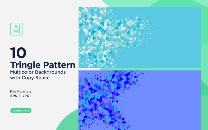 Färgglada trianglar i olika storlekar mångsidigt mönsterbakgrund 199