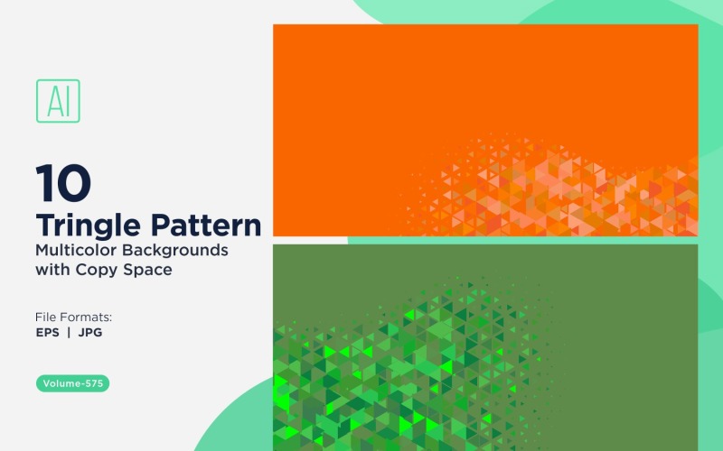 各种尺寸的彩色三角形多功能图案背景 155
