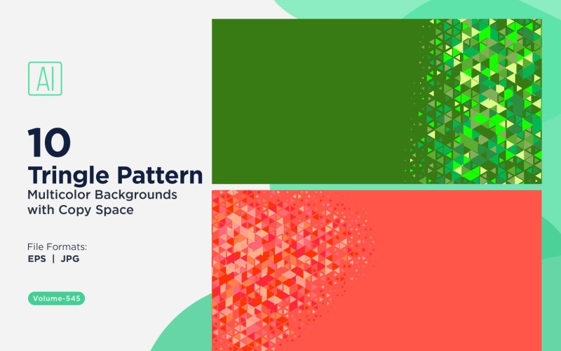 Kolorowe trójkąty o różnych rozmiarach, uniwersalne tło wzoru 125