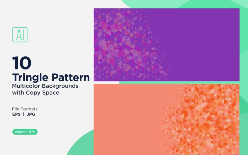 Kolorowe trójkąty o różnych rozmiarach, uniwersalne tło wzoru 150