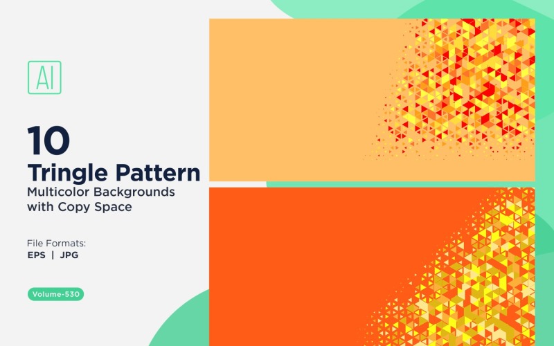 Красочные треугольники разных размеров. Универсальный узор фона 110