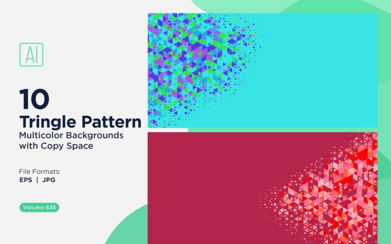 Különböző méretű színes háromszögek Sokoldalú mintás háttér 115