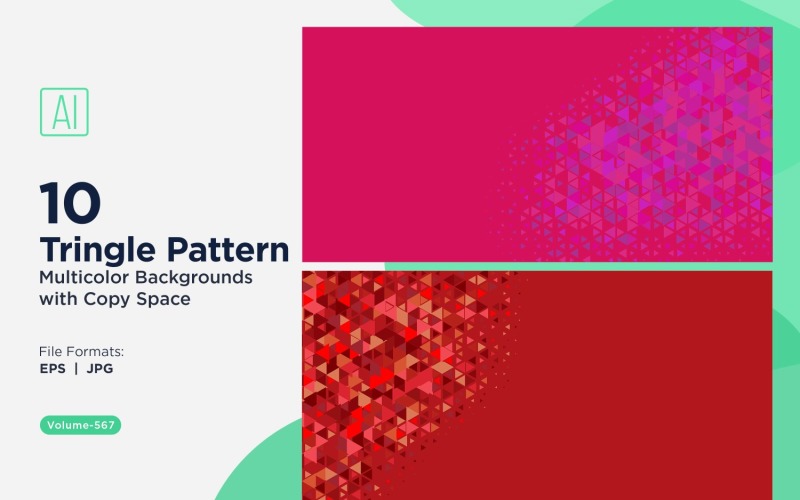 Különböző méretű színes háromszögek Sokoldalú mintás háttér 147