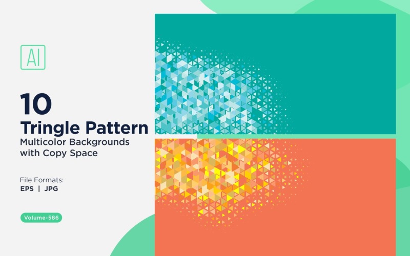 Különböző méretű színes háromszögek Sokoldalú mintás háttér 166