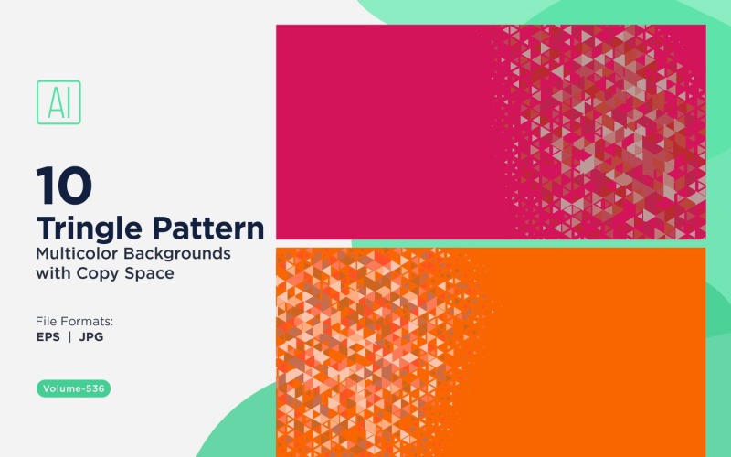 Triangles colorés de différentes tailles - Fond de motif polyvalent 116