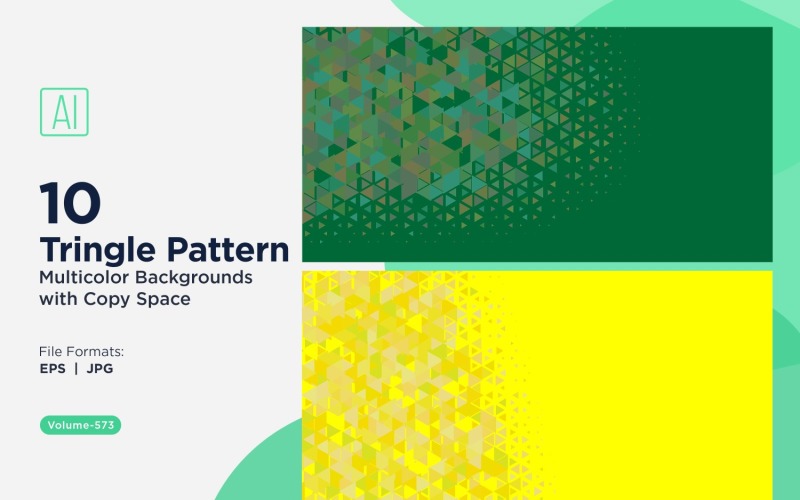 Triangles colorés de différentes tailles, motif de fond polyvalent 153