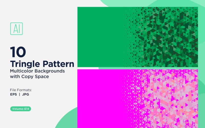 Triangles colorés de différentes tailles, motif de fond polyvalent 194