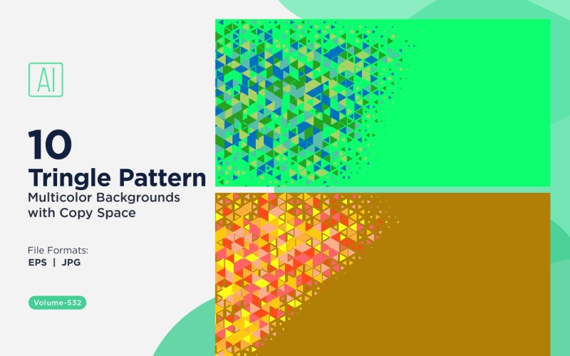 Triangoli colorati di varie dimensioni Versatile modello di sfondo 112