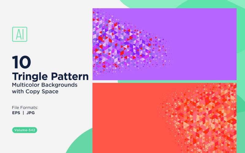 Triangoli colorati di varie dimensioni Versatile modello di sfondo 122