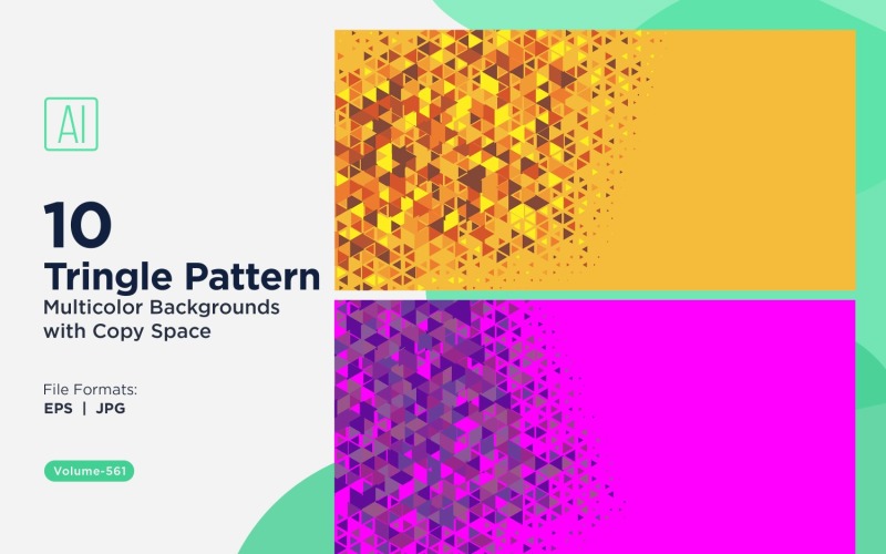 Triangoli colorati di varie dimensioni Versatile modello di sfondo 141