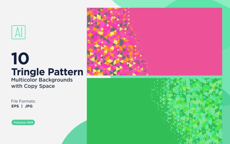 Triangoli colorati di varie dimensioni Versatile modello di sfondo 149