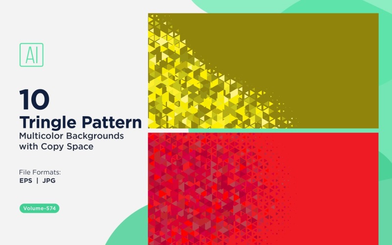 Triangoli colorati di varie dimensioni Versatile modello di sfondo 154