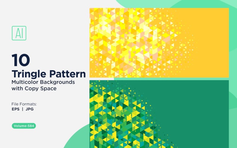 Triangoli colorati di varie dimensioni Versatile modello di sfondo 164