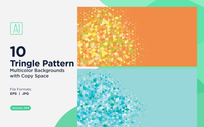 Triangoli colorati di varie dimensioni Versatile modello di sfondo 169