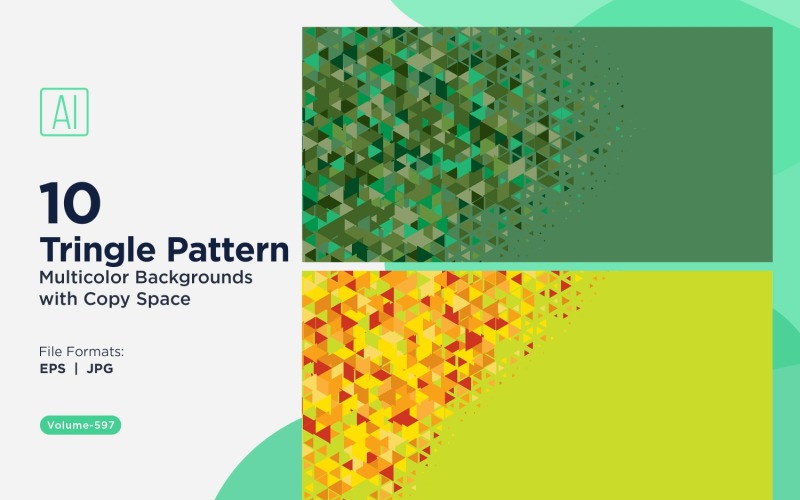 Triangoli colorati di varie dimensioni Versatile modello di sfondo 177