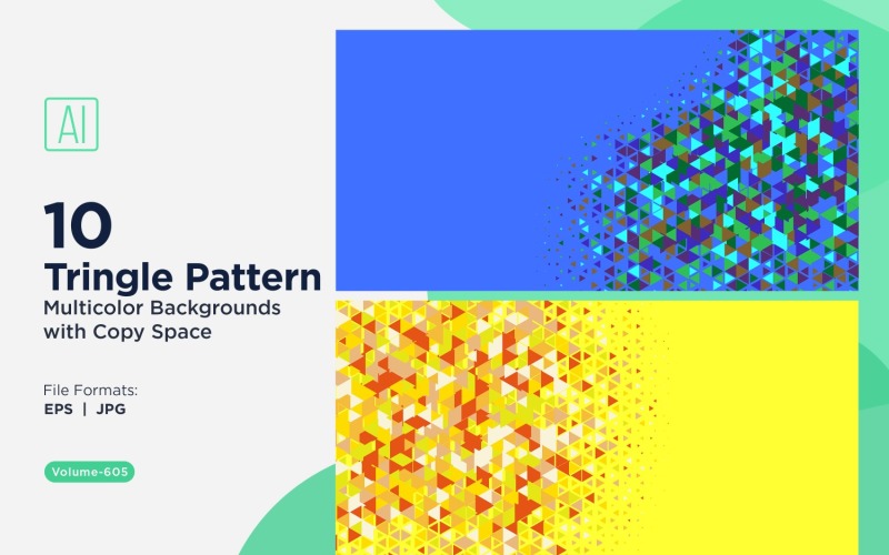 Triangoli colorati di varie dimensioni Versatile modello di sfondo 185