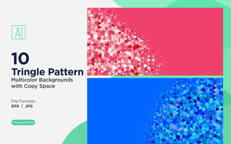 Triangoli colorati di varie dimensioni Versatile modello di sfondo 188