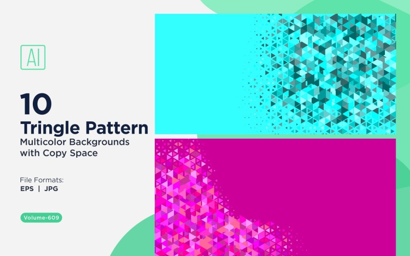 Triangoli colorati di varie dimensioni Versatile modello di sfondo 189