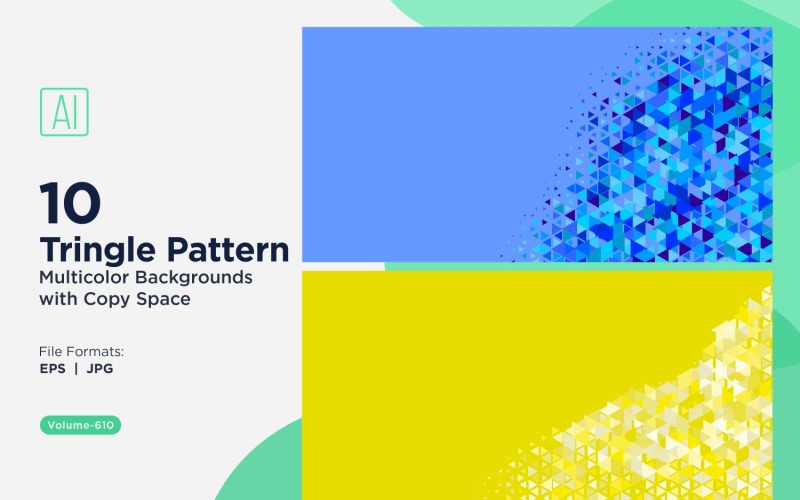 Triangoli colorati di varie dimensioni Versatile modello di sfondo 190