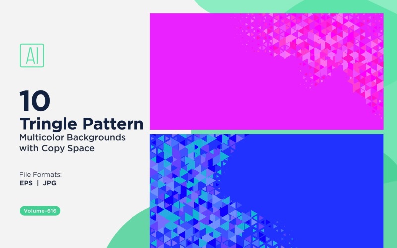 Triangoli colorati di varie dimensioni Versatile modello di sfondo 196