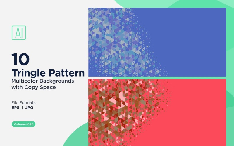 Triangoli colorati di varie dimensioni Versatile modello di sfondo 206