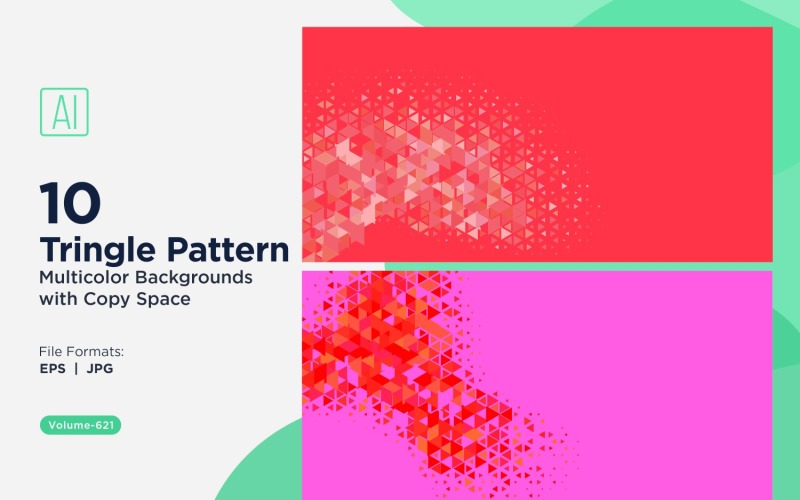 Triângulos coloridos de vários tamanhos Fundo de padrão versátil 201