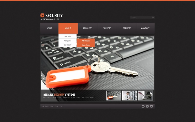 Modèle de site Web de sécurité