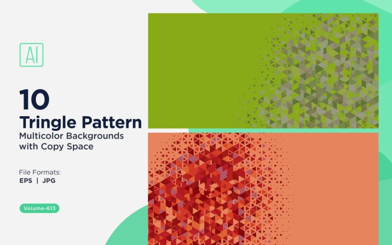 Bunte Dreiecke in verschiedenen Größen Vielseitiger Musterhintergrund 193
