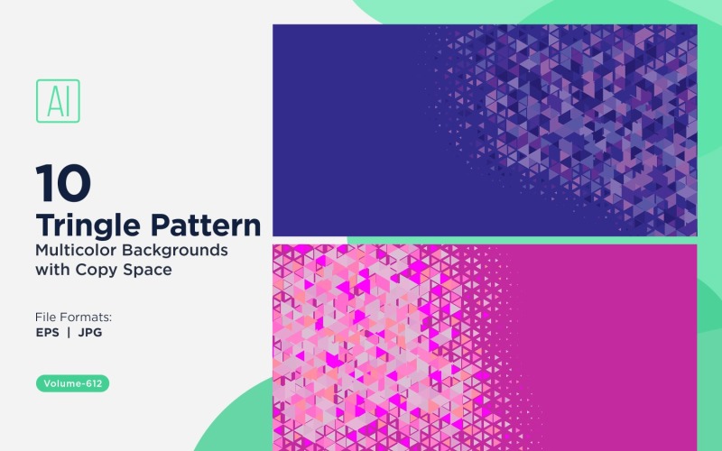 Färgglada trianglar i olika storlekar mångsidigt mönsterbakgrund 192