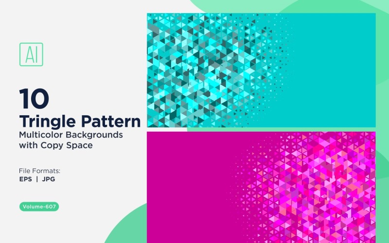 Triangoli colorati di varie dimensioni Versatile modello di sfondo 187