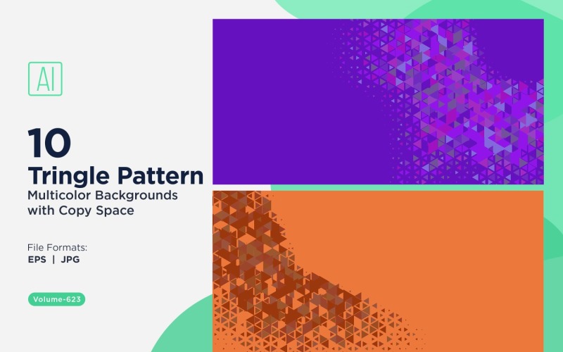 Triangoli colorati di varie dimensioni Versatile modello di sfondo 203