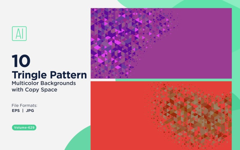 Triangoli colorati di varie dimensioni Versatile modello di sfondo 209