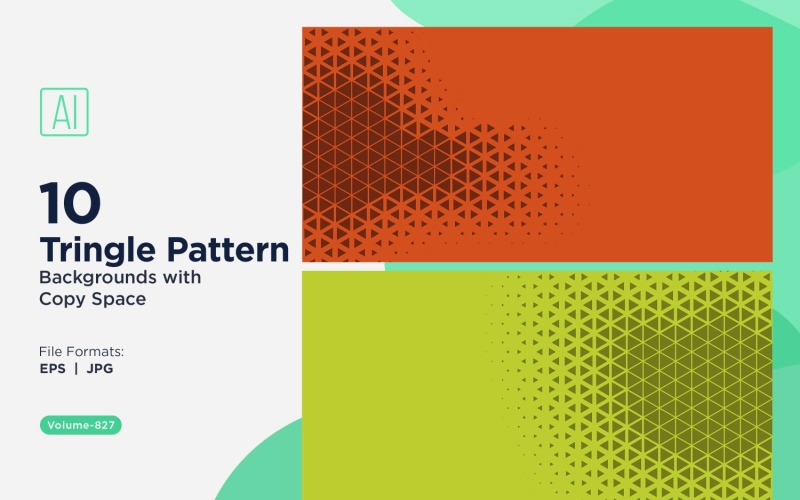 Bunte Dreiecke in verschiedenen Größen Vielseitiger Musterhintergrund 827