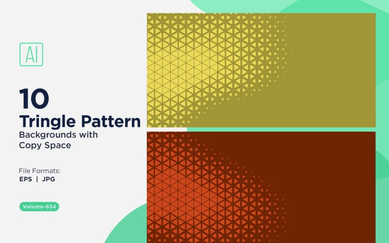 Bunte Dreiecke in verschiedenen Größen Vielseitiger Musterhintergrund 834