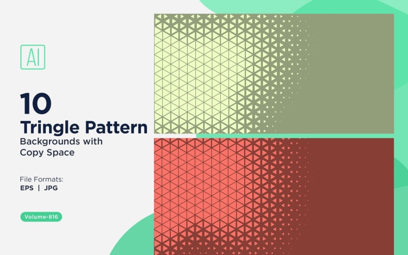 Kleurrijke driehoeken van verschillende groottes Veelzijdig patroon Achtergrond 816