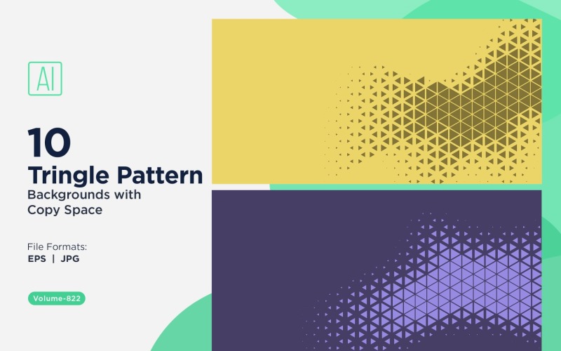 Різнокольорові трикутники різних розмірів, універсальний візерунок, тло 822