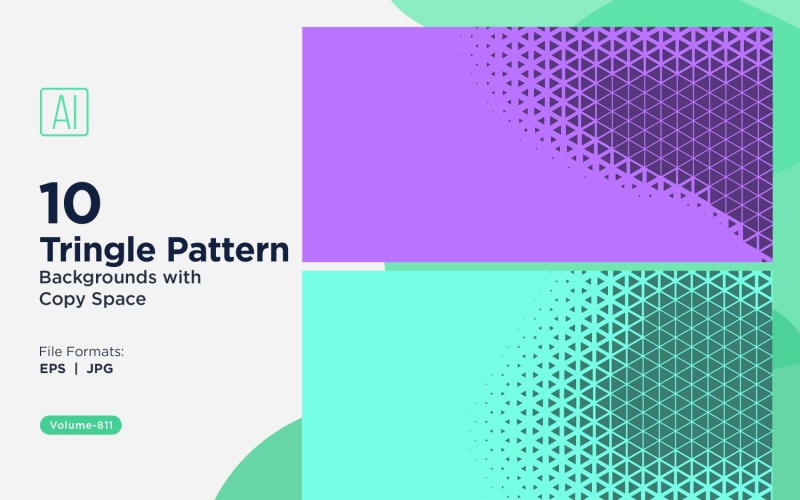 Triangles colorés de différentes tailles, motif de fond polyvalent 811