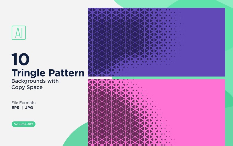 Triangoli colorati di varie dimensioni Versatile modello di sfondo 812