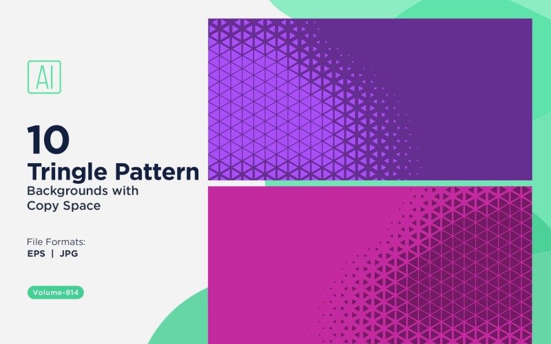 Triangoli colorati di varie dimensioni Versatile modello di sfondo 814