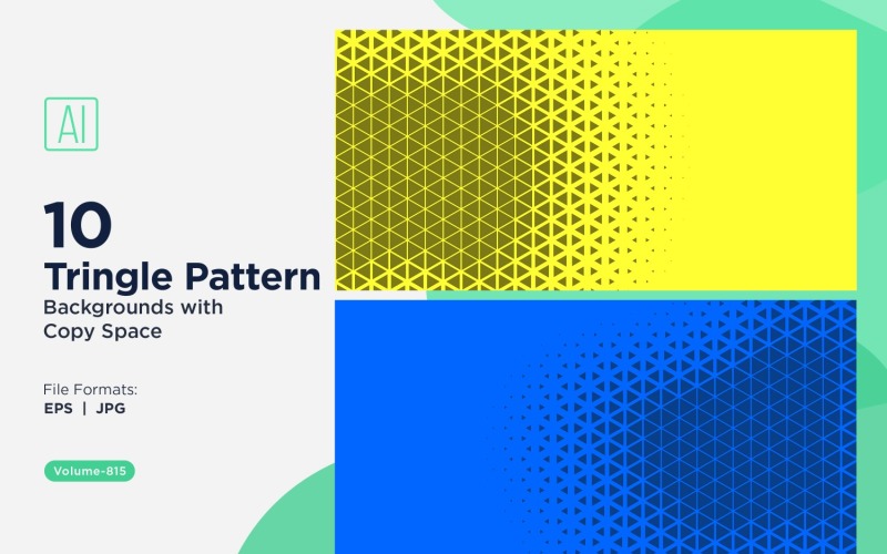 Triangoli colorati di varie dimensioni Versatile modello di sfondo 815