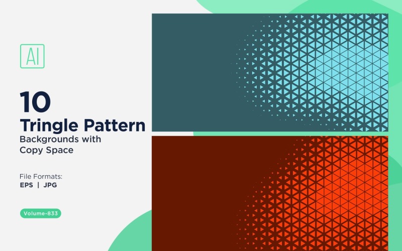 Triangoli colorati di varie dimensioni Versatile modello di sfondo 833