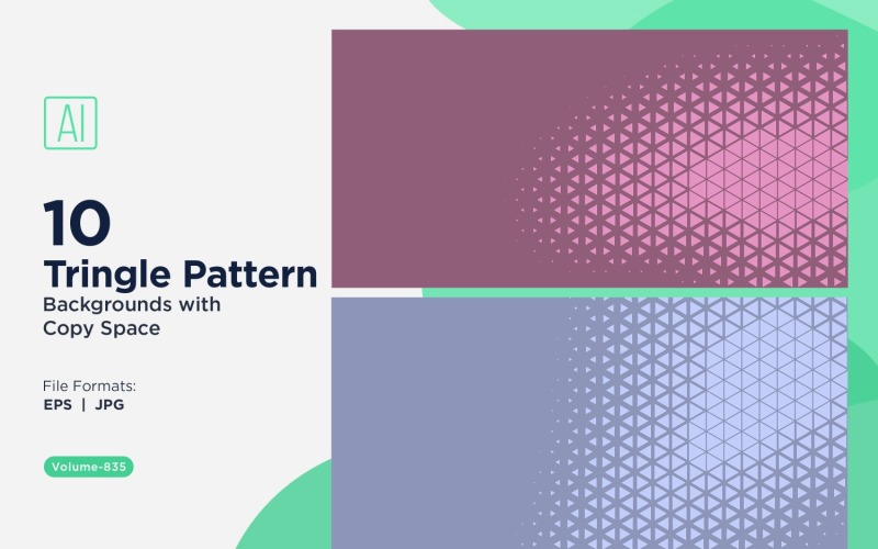 Çeşitli Boyutlarda Renkli Üçgenler Çok Yönlü Desen Arkaplanı 835