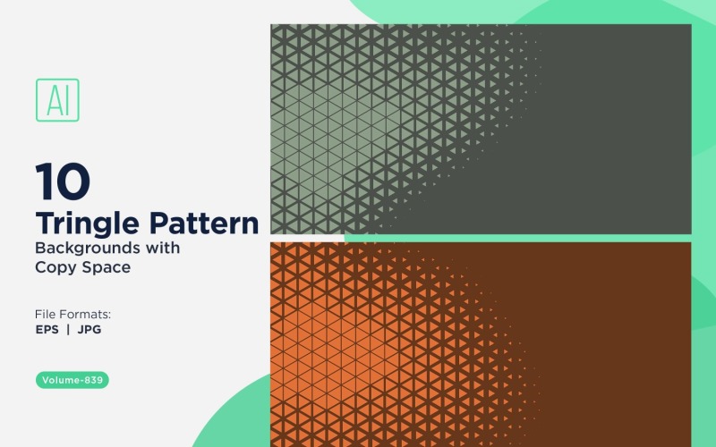 Kolorowe trójkąty o różnych rozmiarach, uniwersalny wzór tła 839