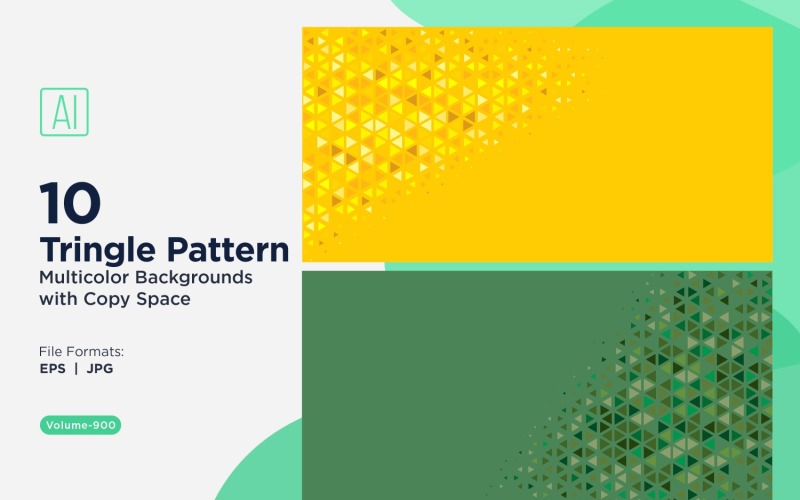 Levande triangulärt mönsterbakgrund i flera färger och storlekar 900