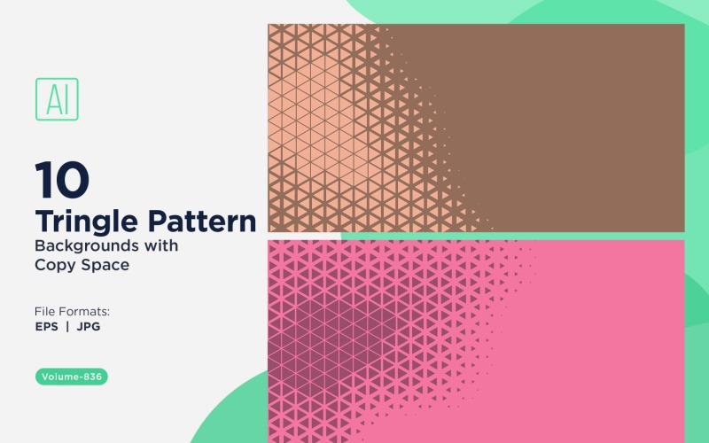 Triangoli colorati di varie dimensioni Versatile modello di sfondo 836