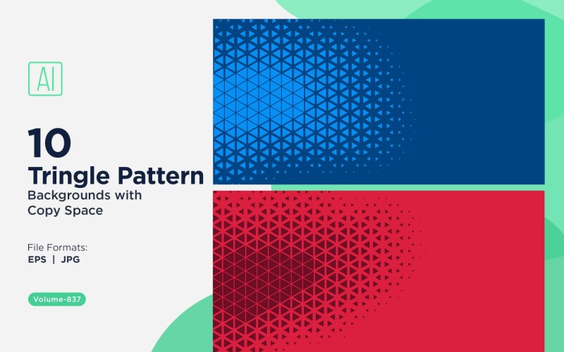 Triangoli colorati di varie dimensioni Versatile modello di sfondo 837